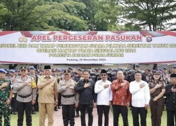 Wakil Ketua DPRD Sumbar Evi Yandri Rajo Budiman Hadiri Apel Pasukan di Mapolda Sumbar, Ajak Semua Pihak Sukseskan Pilkada